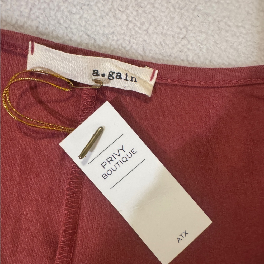 A.Gain Mauve Long Sleeve Dress - Picture 3 of 6